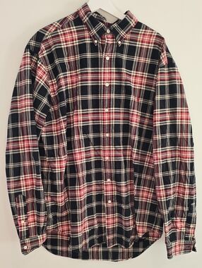 Vintage Mens Plaid Button-Down Ralph Lauren Shirt